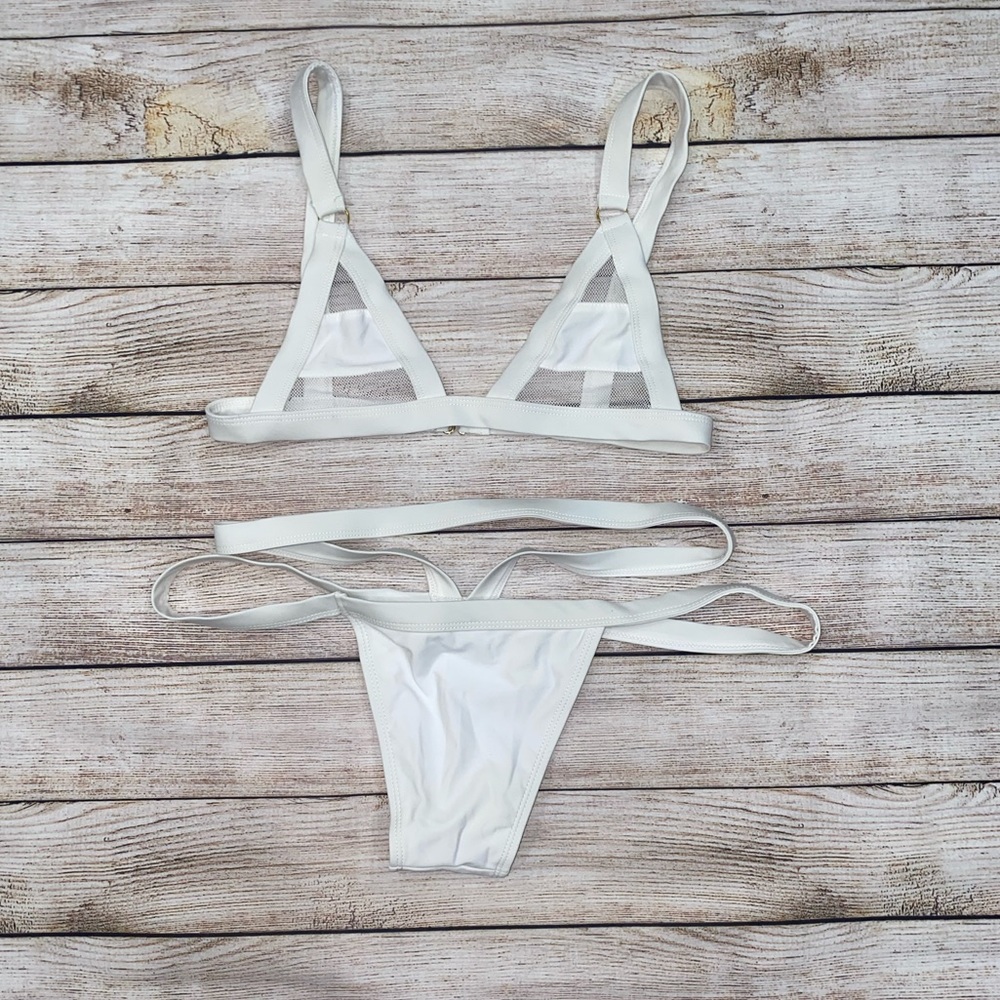 Sexy Mesh white two piece